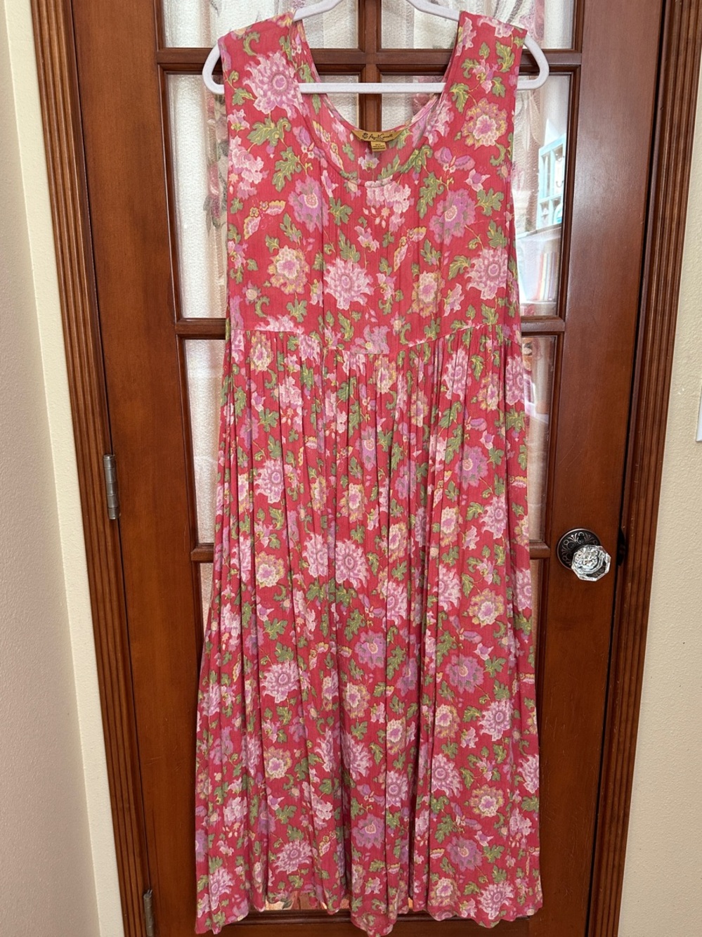 April Cornell Pink Floral Maxi Dress